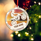 MAPrints Personalized Name Motorcycle Suncatcher Ornament, Motorcycle Christmas Suncatcher Wood Ornament, Biker Gifts, Motorcycle Gifts, Motorcycle Home Decor Ornaments for Motorcycle Lovers (Style 6)