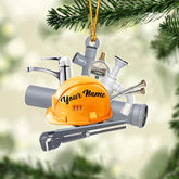 AOVL Plumber Ornament 2024 Plumber Christmas Ornaments Handyman Ornament Toolbox Christmas Ornament Tool Ornaments for Plumbers 2024 Handyman Ornaments Gifts (PL4)