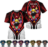 Parvii Personalized Billiards Shirt for Men, 8 Ball Pool Shirt, Billiards Gift