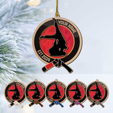 MAPrints Personalized Jiu Jitsu Ornaments for Christmas Tree, Brazilian Jiu Jitsu Gift Hanging for Men, Jiu-Jitsu Xmas Keepsake Ornament, Martial Arts Ornament, Black Belt Christmas Ornament (BJJ 4)
