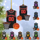 Personalized Basketball Ornaments for Christmas Tree, Basketball Ornament 2024 Custom Basketball Player Ornament Basketball Tree Ornaments Gifts for Basketball Team Ornament Hanging Decor (BKB 5a)