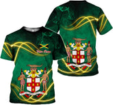 Personalized Jamaica Shirt Custom Jamaica Flag Lion Shirt for Men and Women, Jamaican Pride T-Shirt, Jamaica tshirt Jamaicana