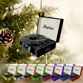 Podagree Personalized Vinyl Records Machine Ornament, Vinyl Record Ornament, Music Ornament, Vinyl Ornament, Record Ornament, Gift for Music Lover, Ornament 2023 for Music Player Ornament (VR4)