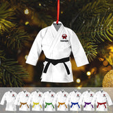 Tinoshop Personalized Name Karate Ornaments for Christmas Tree, Custom Karate Christmas Ornament for Xmas 2024 Karate Gift for Karate Sensei Instructor Acrylic Ornaments Hanging Decoration (ON67)