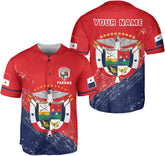 Podagree Personalized Panama Baseball Jersey Camisa Shirt, Panamanian Flag Jersey, Panamanian Pride Jersey for Men and Women