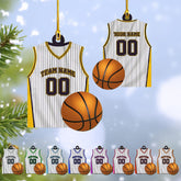 Personalized Basketball Ornaments for Christmas Tree, Basketball Ornament 2024 Custom Basketball Player Ornament Basketball Tree Ornaments Gifts for Basketball Team Ornament Hanging Decor (BKB 4b)