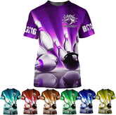 Personalized Bowling Shirts for Men and Women 3D, Bowling Shirts with Name, Custom Bowling Shirts Gift for Bowling Lover2