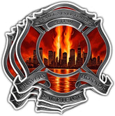 (3Pcs) We Will Never Forget 9/11 Sticker, Fireman Bravery, Honor And Sacrifice Vinyl, Patriotic Day Decal, 9/11 Firefighter Memorial Decals, Stickers For Laptop Water Bottle Phone Car Window Helmet 3"