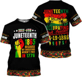 PAgree Personalized Name Juneteenth Shirt, Freeish Since 1865 Juneteenth Flag T-Shirt, Black History Month Pride Tshirt