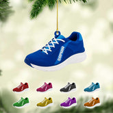 Personalized Running Ornament, Half Marathon Runner Ornament, Cross Country Christmas Ornament, Track and Field Christmas Ornaments for Runners Girl Shoes Ornament Gift for Athletes Running Man (RN4)
