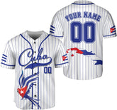 AOVL Personalized Cuba Baseball Jersey Shirt Cuba Flag Jersey Cuban Jersey for Men and Women Jersey Cuban Cuba Flag Shirt