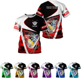 AOVL Personalized Billiard Shirts 3D Billiard Shirt Custom Billiard Flag Shirt Men's Pool Billiards Shirt 8 Ball Men Women