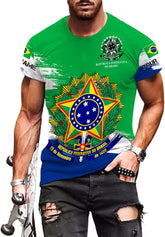 Personalized Brazil Brazilian Flag Brasil Bandera Bandeira T-Shirt Brazil Football Soccer 3D Shirts Gift for Men Women