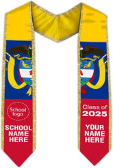 Pretyprints Colombians Graduation Sash, Custom Colombians American Flag Graduation Sash 2025, Colombia Graduation Stole