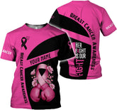 Personalized Breast Cancer Shirt for Women Men, Custom Faith Hope Cure Breast Cancer T-Shirt, Fight Breast Cancer Shirt Gift