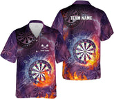 Generic Personalized Dart Hawai Shirt - Men's Unisex-Adults Hawaiian Dart Team League Hawaiian Shirt - Short Sleeve Button Down - Multi, Large