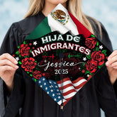 Pretyprints Mexican American Graduation Cap Topper, Mexican Grad Cap Topper, Mexico Graduation Decoration Class of 2025