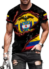 Mostprints Personalized Colombia Shirt 3D, Custom Colombia Flag Shirts for Men Women, Colombian Pride T-Shirt, Unisex Shirt
