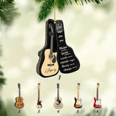 Personalized Guitar Ornament, Electric Guitar Ornament, Guitar Christmas Ornaments 2024, Acoustic Guitar Christmas Ornament, Guitar Christmas Ornaments Guitarist Gift Musical Instruments Xmas (G14)