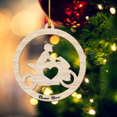 MAPrints Personalized Name Motorcycle Wood Ornament, Motorcycle Christmas Wooden Ornament, Biker Gifts, Motorcycle Gifts, Motorcycle Home Decor Ornaments for Motorcycle Lovers (Style 2)