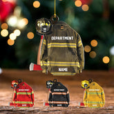 Artparel Personalized Firefighter Uniform Ornament Firefighter Gifts for Men Firefighter Ornaments for Christmas Tree Firefighter Gifts for Men Firefighter Gifts Christmas (FF 4)