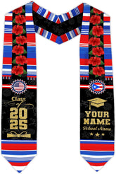 Personalized Puerto Rican Graduation Stole, Puerto Rican Graduation Sash 2025, Puerto Rico Graduation Sash