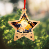 MAPrints Personalized Cat Christmas Ornaments, Cat First Christmas Suncatcher Wood Ornaments, Gifts for Cat Lovers, Cat Memorial Ornament, Forever Loved Cat Keepsake, Cat Loss Gifts (CAT 18)