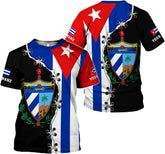 MoonArt Personalized Name Cuba Shirt 3D, Cuban Tshirts for Men and Women, Cuba Flag Shirt, Sweatshirt, Hoodies, Zip Hoodies