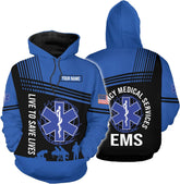 Vybonz Customize Name EMS EMT Hoodie For Men And Women 3D All Over Printed Sportwear T Shirt, Zip Up Hoodie, Sweatshirt