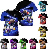 Pretyprints Personalized 3D Billiard Shirt Custom Name Men Women Team Apparel Pool 8 Ball Flag Tshirt Billiards Shirts Gift