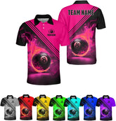 Ligthuy Personalized Billiard Polo 3D, 8 Ball Shirt, Billiards Shirts for Men, Billiard Gifts for Men and Women S-5XL