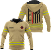 Personalized Firefighter Shirt Custom Name Fire Man Firefighter Gift Tshirt 3D Unisex Hoodie, T Shirt, Zip Up Hoodie, Sweatshirt for Men Women HD_A475 Multicolor
