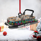 Personalized Pontoon Boat Christmas Ornament, Pontoon Car Ornament, Gift for Bowriders, Wake Boats,Pontoon Lover Gift (Pontoon 6)