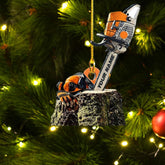 MoonArt Personalized Arborist Supplies Ornament, Chainsaw Car Hanging Ornaments, Custom Name Arborist, Chainsaw Car Hanging Ornament, Christmas New Year, Decorations Pine Tree (1, CSO2)