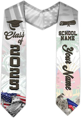 Pretyprints Haitians Graduation Sash, Haiti Graduation Stole Custom, Personalized Haitians American Flag Graduation Sash 2025