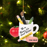 Teacher Ornaments Christmas 2024, Teacher Appreciation Gifts for Women, Teacher Acrylic 2D Flat Ornaments, Thank You Appreciation Ornaments, Keepsake Gifts for Teacher (TC 3)