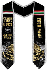 Custom Mexican Graduation Sash, Mexico Graduation Stole Customize Photo, Mexican American Flag Graduation Sash 2025