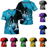 Rivelus Personalized Name Bowling Shirts for Men and Women 3D, Bowling Shirts for Team Bowling, Bowling Shirts Gift