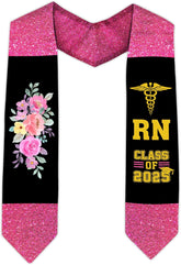 Pretyprints Custom Nurse Sash Graduation, RN Graduation Stole Gifts for Friends Nursing Student Senior Class Of 2025