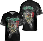 Artparel Custom Mexico Soccer Jersey Mexican Flag Jerseys Sports Shirt Mexico Soccer Shirts for Men Mexico Eagle Flag Jersey