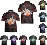 Custom Bowling Jerseys for Men Women Personalized Team Name Quarter Zip 3D Apparel Customized Bowling Jersey Shirts Unisex