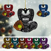 TinoShop Personalized Softball Ornament Custom Name & Number Ornaments 2024 for Girl Boy Coach Softball, Softball Gloves Ornament Custom, Softbal Ornament, Softball Ornament Softball Lover (ON464)