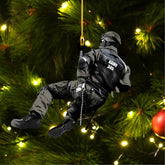 MAPrints Personalized Police Ornaments, Police Christmas Acrylic 2D Shape Flat Ornament, Police Hanging Ornament Printed, Police Officer Ornament, Police Hat Ornament, Police Car Ornament (Police 1)