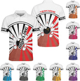 Custom Bowling Polo Shirt Personalized 3D Team Name Bowling Shirts for Men Women Jersey Unisex Bowler Short Sleeve Gift Tee