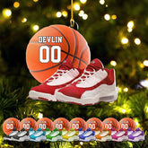 Personalized Basketball Ornaments for Christmas Tree, Basketball Ornament 2024 Custom Basketball Player Ornament Basketball Tree Ornaments Gifts for Basketball Team Ornament Hanging Decor (BKB 17)