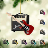 Personalized Guitar Ornament, Electric Guitar Ornament, Guitar Christmas Ornaments 2024, Acoustic Guitar Christmas Ornament, Guitar Christmas Ornaments Guitarist Gift Musical Instruments Xmas (G16)