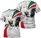 AOVL Personalized Rooster shirts 3D Rooster Mexican Shirts for Men Rooster Mexico Shirt Rooster Shirt for Men Women S-5XL