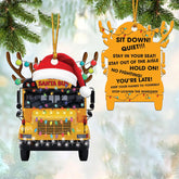 HomeDesign Personalized School Bus Ornament 2022 - School Bus Driver Ornaments Yellow School Bus Driver Gifts, Bus Driver Ornaments, Wheels on The Bus Christmas Hanging Ornament (Bus 1)