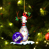 Riveprints Personalized Bowling Ornament 2024, Bowling Acrylic 2D Shape Flat Xmas Ornament, Sports Fan Ornaments, Unique Bowling Gifts, Bowling Xmas Gifts for Bowlers, Bowling Pin Ornament (Bowling 5)