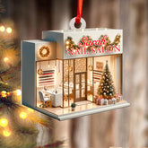 Personalized Nail Salon Ornament, Nail Polish Bag Christmas Ornament, Gifts for Nail Technician, Beauty Ornaments for Women, Nail Tech Gifts, Nail Salon Ornament Décor (1, NS3)